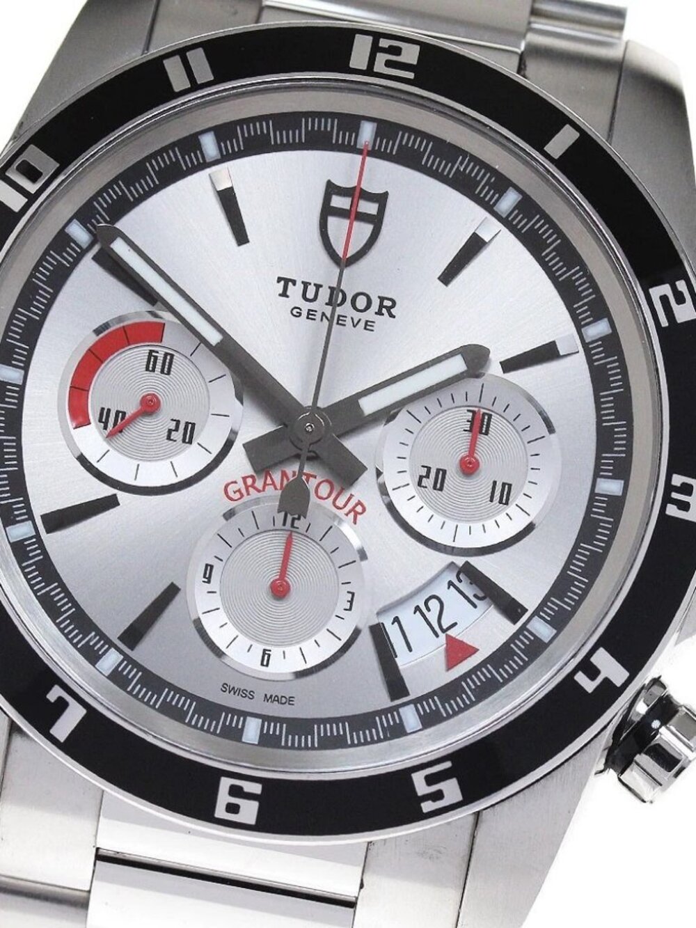 TUDOR Grand Tour Chrono 20530 Date Silver Dial Automatic Men's Watch_849649